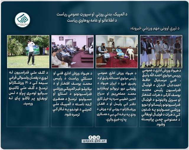 د افغانستان اړوند د تېرې اوونۍ لنډ او مهم ورزشي خبرونه!