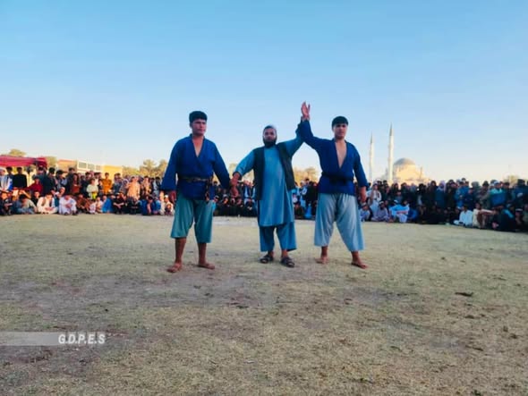 جوزجان؛ مرکز شبرغان کې د ۱۰۰ پهلوانانو ترمنځ د کورش سیمه ییزې سیالۍ وشوې