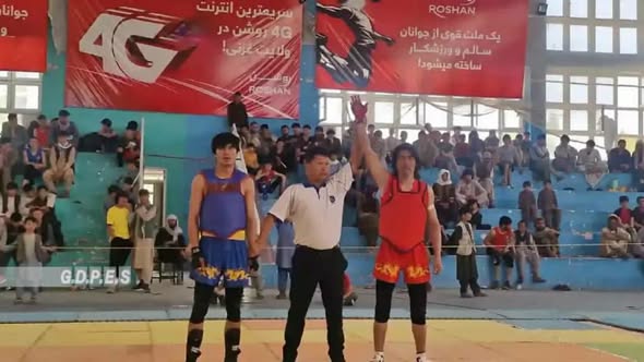 مسابقات منتخبه ووشو در دو بخش تالو و ساندا در مرکز ولایت غزنی برگزار شد