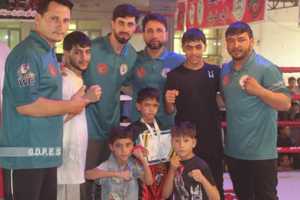 بلخ کې د ١٠٨ ورزشکارانو ترمنځ د موی تای سیالۍ وشوې