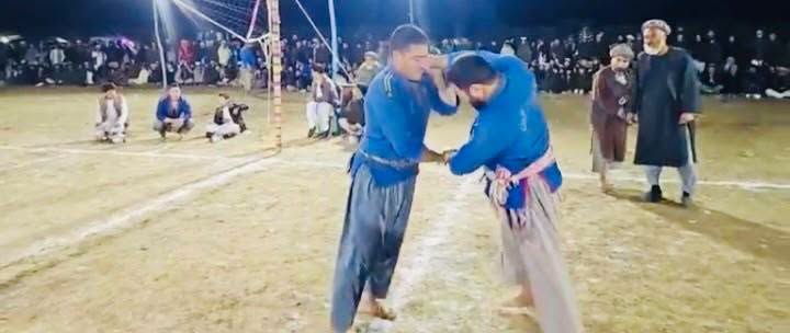 جوزجان؛ مرديان ولسوالۍ کې د ۹۰ پهلوانانو ترمنځ د پهلواني سيالۍ وشوې