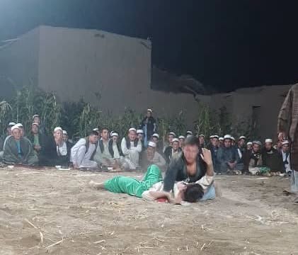 مسابقات پهلوانی با اشتراک ۵۰ پهلوان در ولسوالی قوشتپه ولایت جوزجان برگزار گردید
